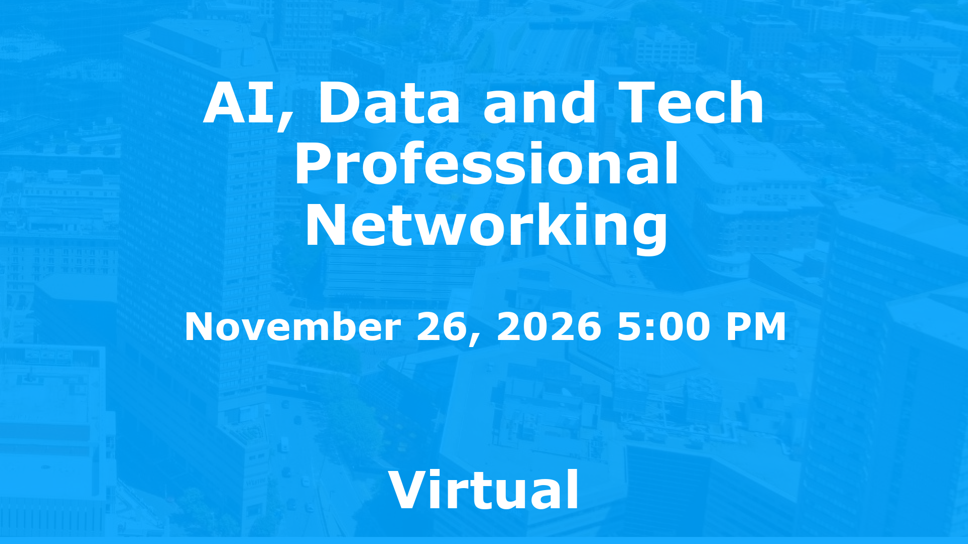 AI, Data and Tech Professional Networking event image